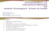 Urban Transport Crisis in India_literature review