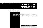 TB016 Operators Manual Takeuchi