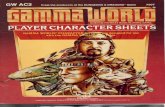 Gamma World Character Sheets 1984