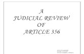 A Judicial Review of Article 356