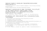 Who May Issue Warehouse Receipt