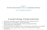 Unit 1- Introduction to Leadership