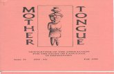 Mother Tongue Newsletter 31 (Fall 1998)