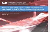 Electric Bass Guitar Syllabus
