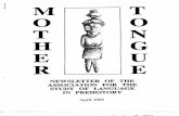 Mother Tongue Newsletter 16 (April 1992)