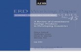A Review of Commitment Savings Products in Development Countries