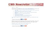 CWA Newsletter, Thursday, July 11, 2013