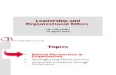Leadership and organitational ethics