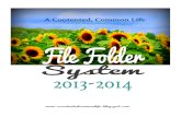 A Contented, Common Life's File Folder System 2013-14