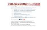CWA Newsletter, Thursday, June 13, 2013
