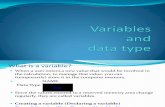 Lesson 2 - Variables and Data Type