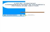 Local Content Considerations in Uganda's Petroleum Sector