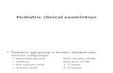 Pediatric Clinical Examintion