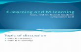E Learning and M Learning