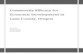 Community Efficacy for Economic Development in Lane County, Oregon