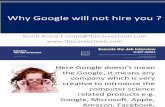 Why Google will not hire you ?