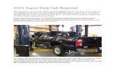 2011 Super Duty Cab Removal