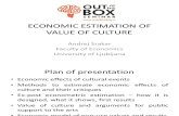 Economic Estimation of Value of Culture