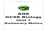 Aqa Gcse Biology Unit 1 Summary Notes