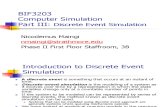 BIF3203 - Part III Discrete Event Simulation (November 2012)