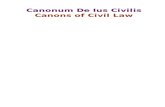 Canons of Civil Law Canonum de Ius Civilis
