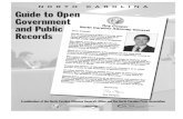 NC Guide to Open Gov't and Public Records