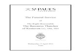 The Funeral Service of Margaret Thatcher
