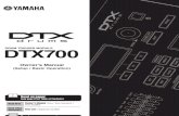 Yamaha DTX700  Owners Manual