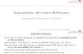 Equations Lines Planes