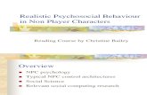 Reading Course - Realistic Psychosocial Behaviour in Non Player Characters