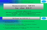 Innovative SETI by the KLT_Claudio Maccone