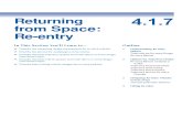 Section III.4.1.7 Returning From Space