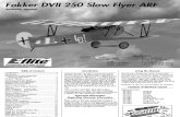 Fokker DVII 250 Manual
