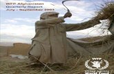 WFP Afghanistan  Quarterly Report  July - September 2003