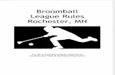 Broomball League Rules- Rochester, Minnesota