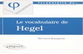 2000. Bourgeois, B. Le Vocabulaire de Hegel
