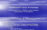 Reflection and Purpose by Karen Cole-Ainley