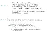Evaluating Rater Performance in the Scoring of Career