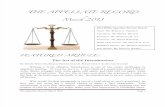 The Appellate Record -- March 2013