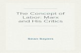 Sean Sayers, The Concept of Labor: Marx and His Critics