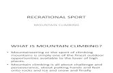 Recreational Sport Mountain Climbing