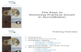 Accreditation Seminar- Dubai- Resolving Practical Issues in Accreditation