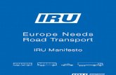 IRU Manifesto to the EU – Europe needs road transport