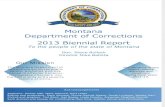 Montana Department of Corrections 2013 Biennial Report