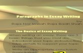 Paragraphs in Essay Writing