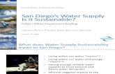 Green Scene: - San Diego’s Water Supply – How Sustainable Are We?