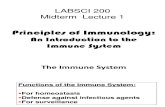 Principles of Immunology: An Introduction to the Immune System
