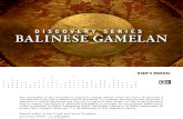Balinese Gamelan Manual