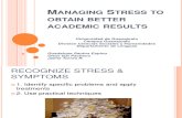 Managing stress to obtain better academic results