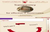 Transparency for Effective IT Governance